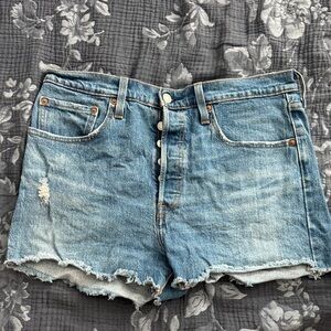 Levi's Light Blue Jean Shorts